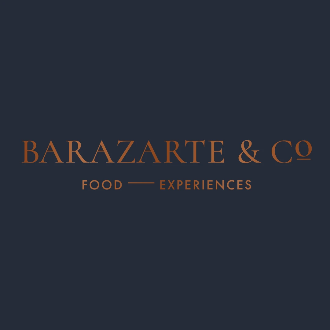 Full Barazarte & Co Food Experiences logo in elegant bronze typography on dark background, offering luxury dining experiences | B&Co